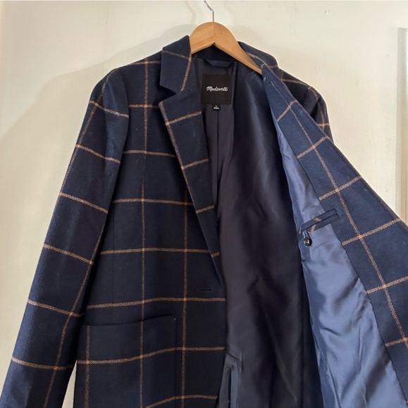Madewell "Larsen" Wool Blazer in Windowpane - Picture 8 of 8